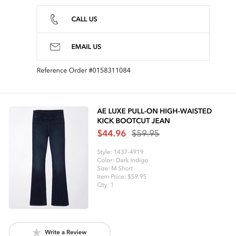 AE Luxe High Waisted Pull-on kick bootcut Jean